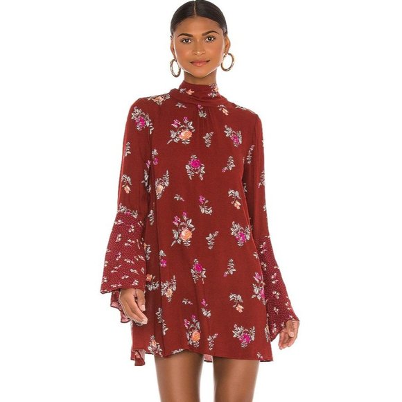 Free People Dresses & Skirts - Free People Tate Tunic Red Floral Top Dress